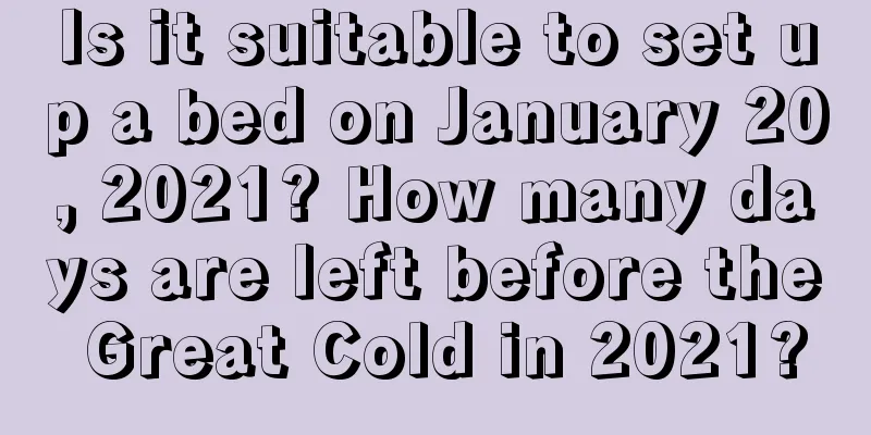 Is it suitable to set up a bed on January 20, 2021? How many days are left before the Great Cold in 2021?