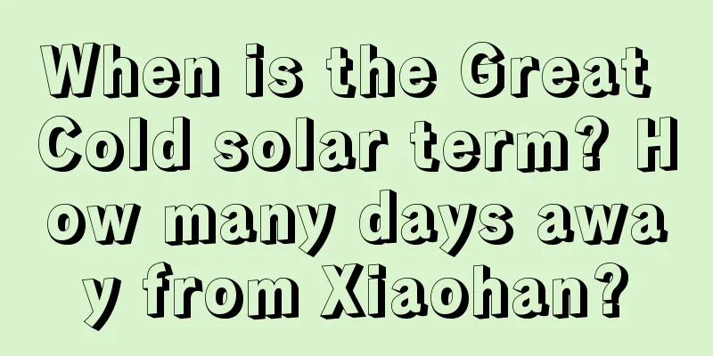 When is the Great Cold solar term? How many days away from Xiaohan?