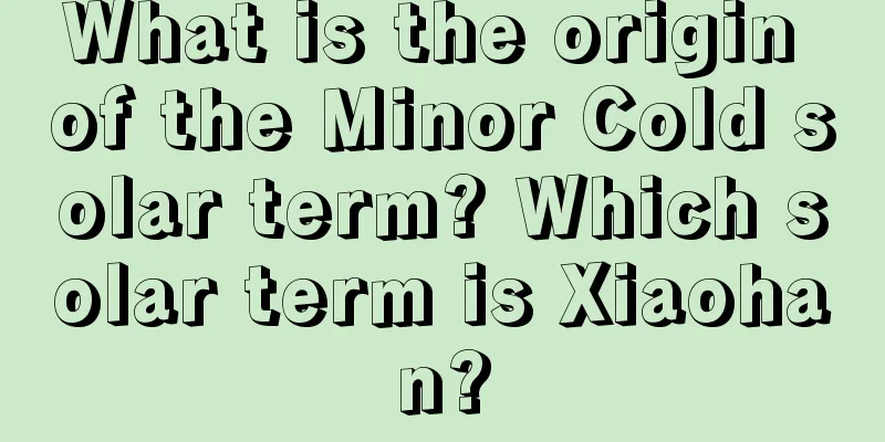 What is the origin of the Minor Cold solar term? Which solar term is Xiaohan?