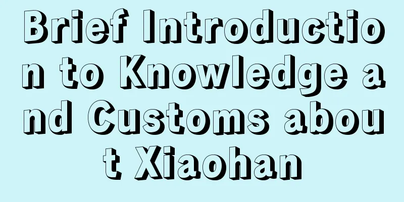 Brief Introduction to Knowledge and Customs about Xiaohan