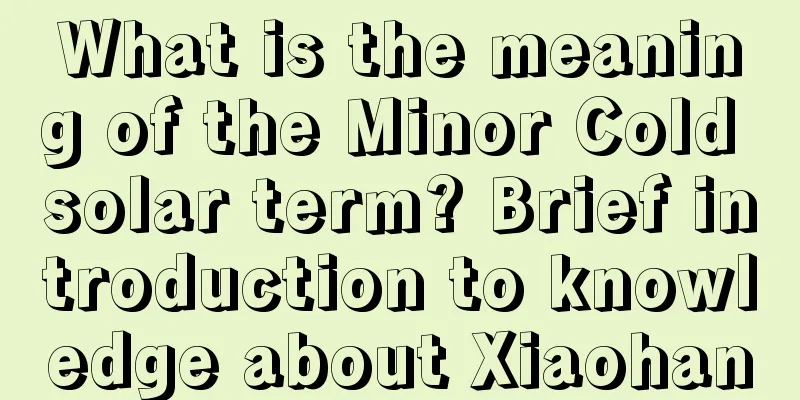 What is the meaning of the Minor Cold solar term? Brief introduction to knowledge about Xiaohan