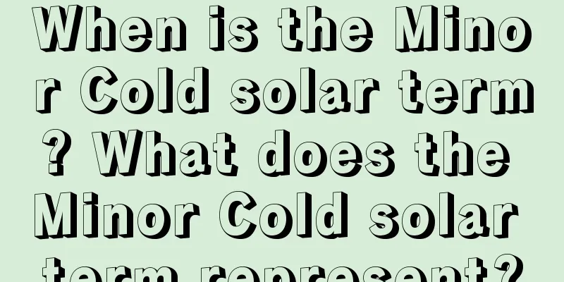 When is the Minor Cold solar term? What does the Minor Cold solar term represent?