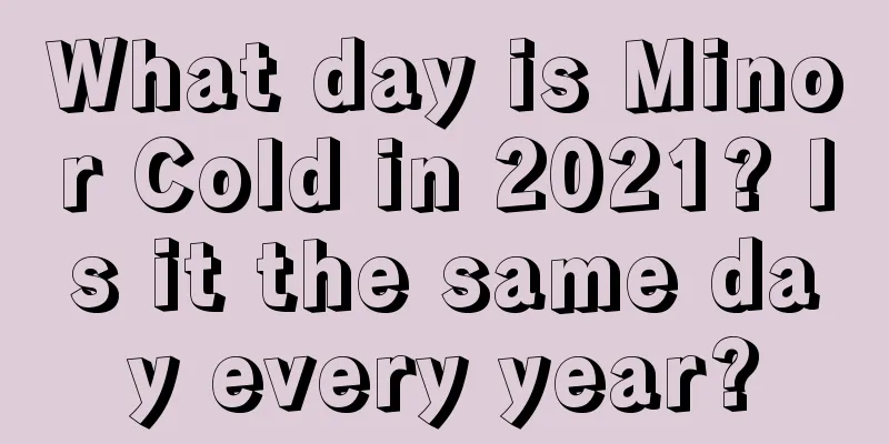 What day is Minor Cold in 2021? Is it the same day every year?