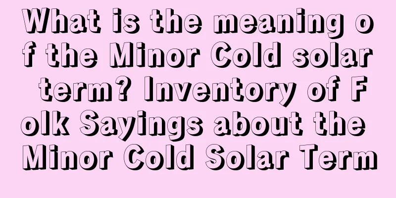 What is the meaning of the Minor Cold solar term? Inventory of Folk Sayings about the Minor Cold Solar Term