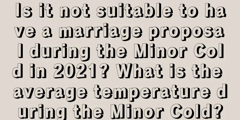 Is it not suitable to have a marriage proposal during the Minor Cold in 2021? What is the average temperature during the Minor Cold?