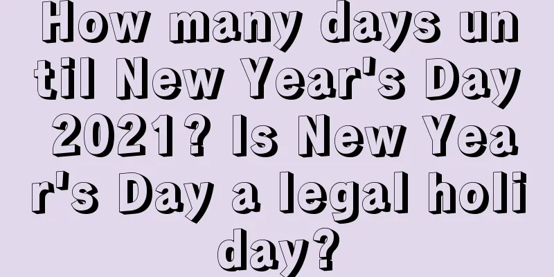How many days until New Year's Day 2021? Is New Year's Day a legal holiday?