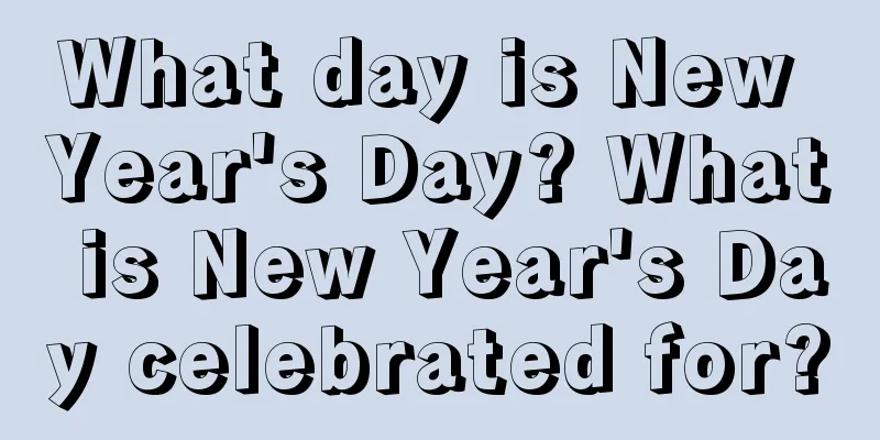 What day is New Year's Day? What is New Year's Day celebrated for?