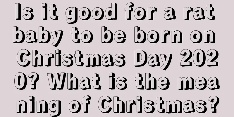 Is it good for a rat baby to be born on Christmas Day 2020? What is the meaning of Christmas?