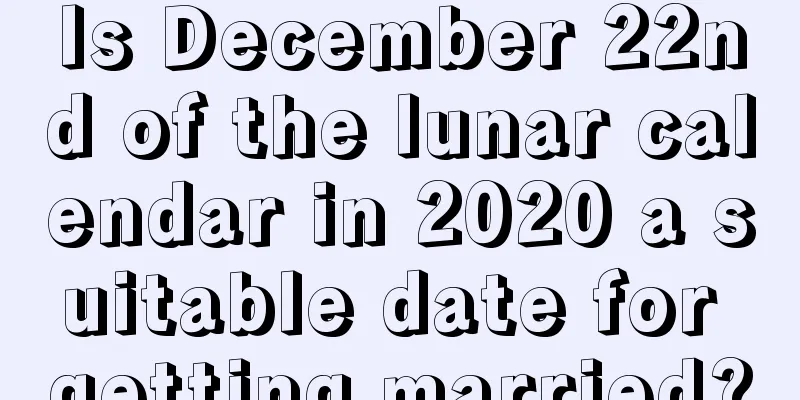 Is December 22nd of the lunar calendar in 2020 a suitable date for getting married?