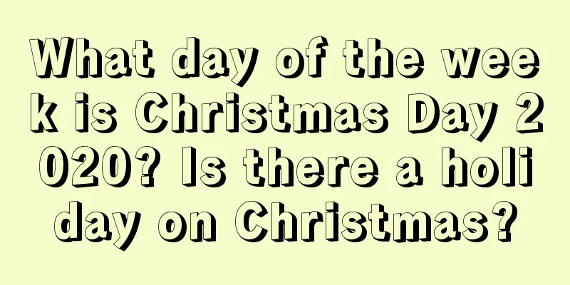 What day of the week is Christmas Day 2020? Is there a holiday on Christmas?