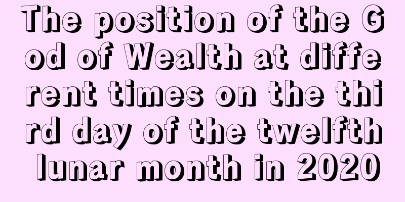 The position of the God of Wealth at different times on the third day of the twelfth lunar month in 2020