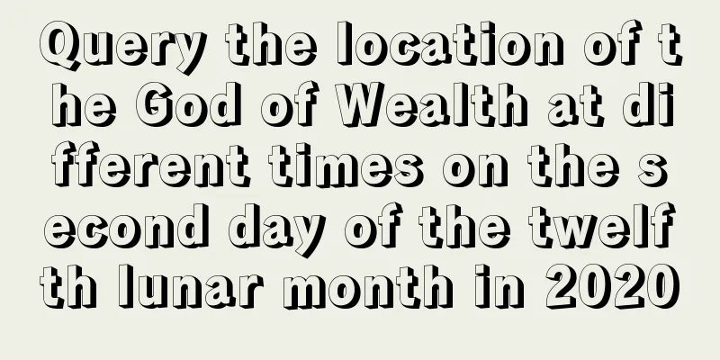 Query the location of the God of Wealth at different times on the second day of the twelfth lunar month in 2020