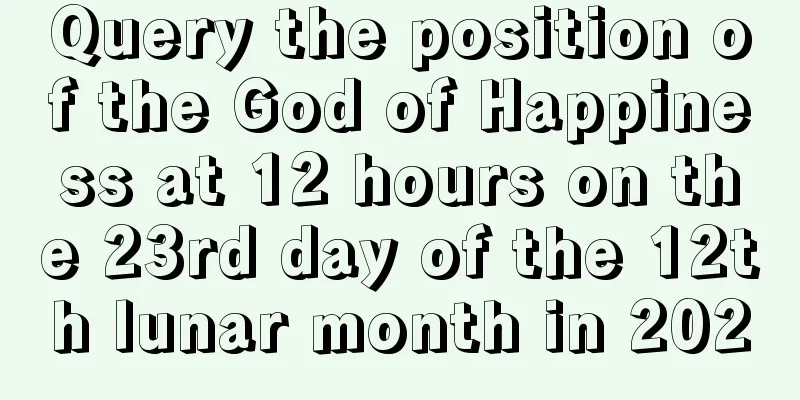 Query the position of the God of Happiness at 12 hours on the 23rd day of the 12th lunar month in 2020