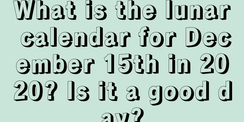 What is the lunar calendar for December 15th in 2020? Is it a good day?