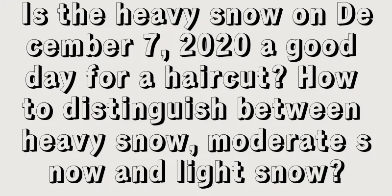 Is the heavy snow on December 7, 2020 a good day for a haircut? How to distinguish between heavy snow, moderate snow and light snow?