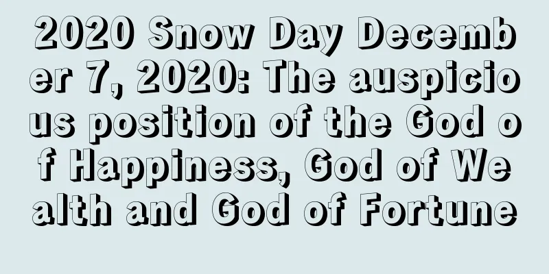 2020 Snow Day December 7, 2020: The auspicious position of the God of Happiness, God of Wealth and God of Fortune