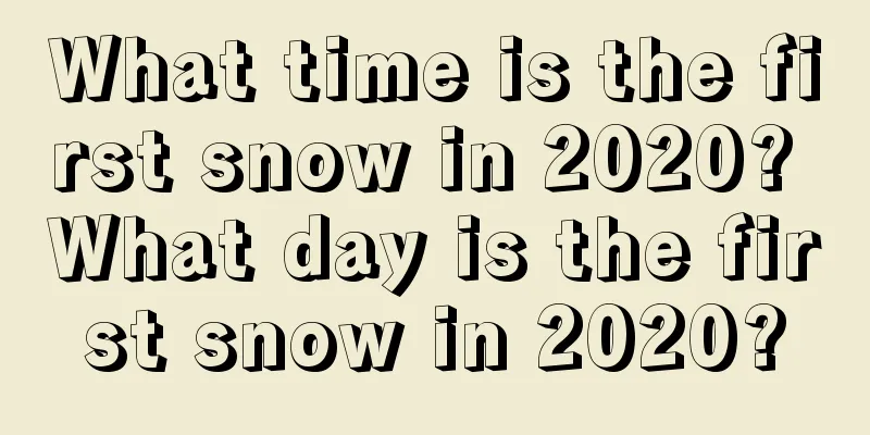 What time is the first snow in 2020? What day is the first snow in 2020?