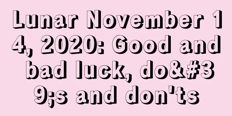 Lunar November 14, 2020: Good and bad luck, do's and don'ts
