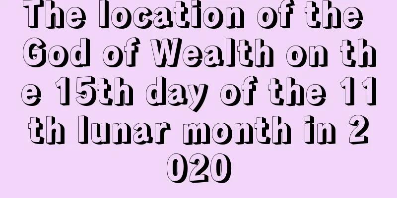 The location of the God of Wealth on the 15th day of the 11th lunar month in 2020