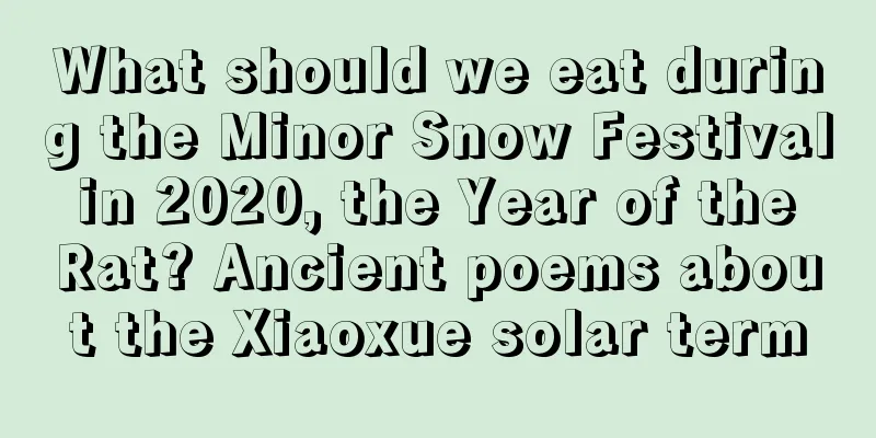 What should we eat during the Minor Snow Festival in 2020, the Year of the Rat? Ancient poems about the Xiaoxue solar term