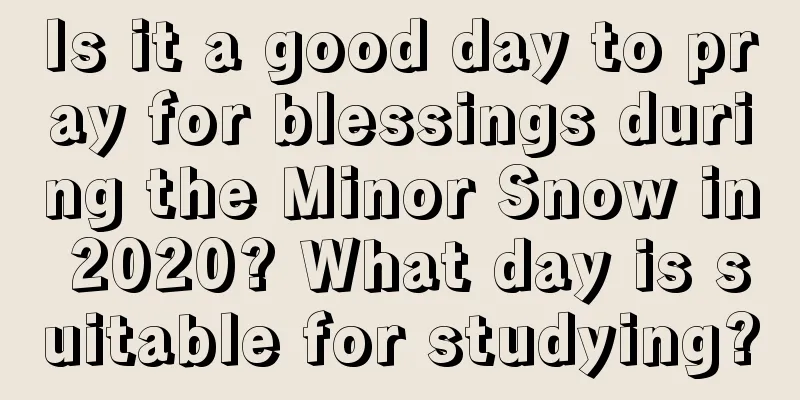 Is it a good day to pray for blessings during the Minor Snow in 2020? What day is suitable for studying?