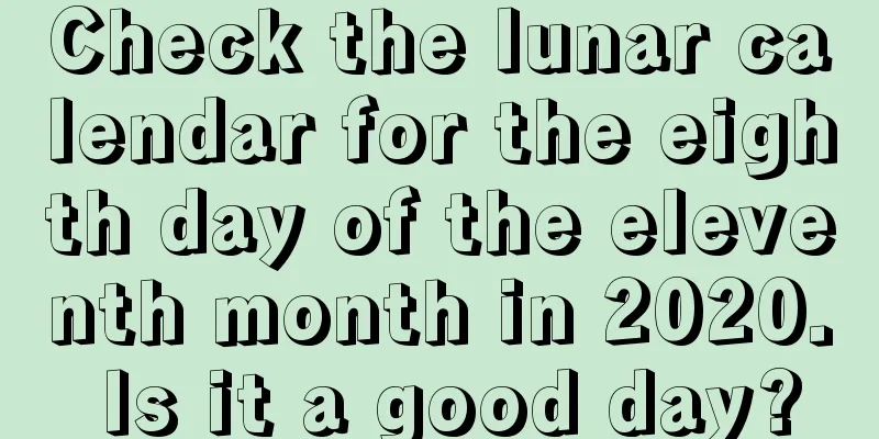 Check the lunar calendar for the eighth day of the eleventh month in 2020. Is it a good day?