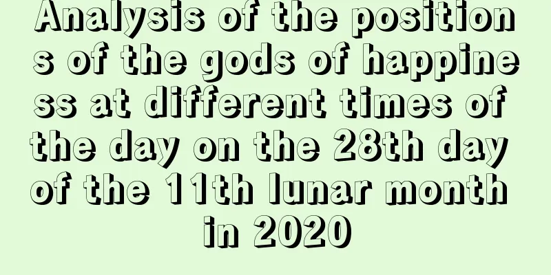 Analysis of the positions of the gods of happiness at different times of the day on the 28th day of the 11th lunar month in 2020