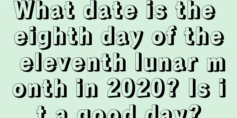 What date is the eighth day of the eleventh lunar month in 2020? Is it a good day?