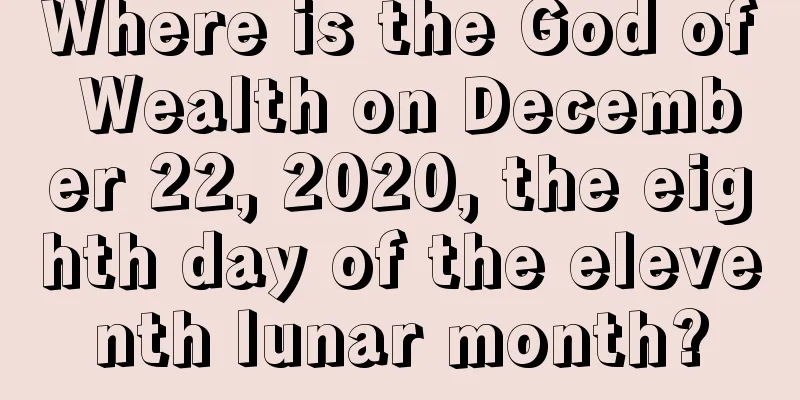 Where is the God of Wealth on December 22, 2020, the eighth day of the eleventh lunar month?