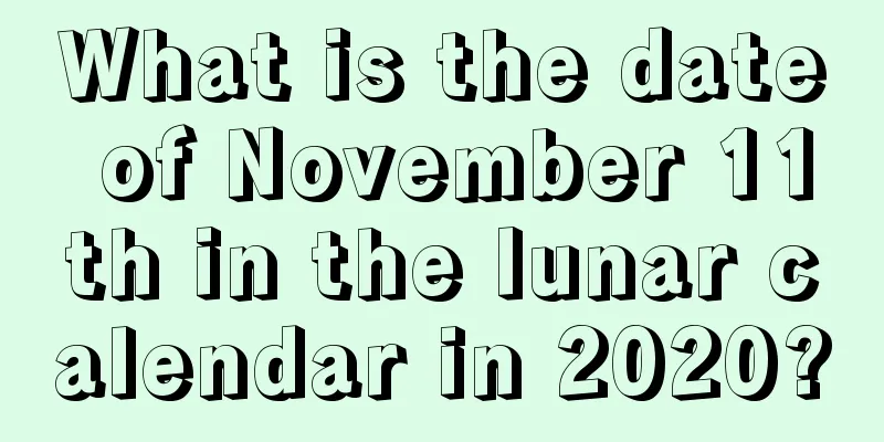 What is the date of November 11th in the lunar calendar in 2020?