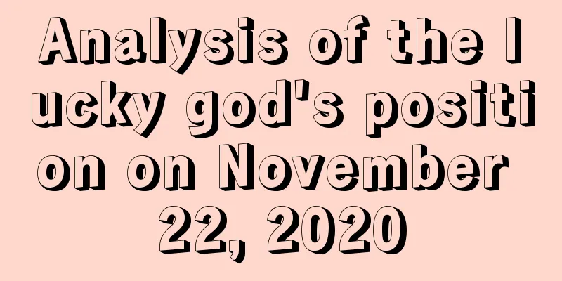 Analysis of the lucky god's position on November 22, 2020