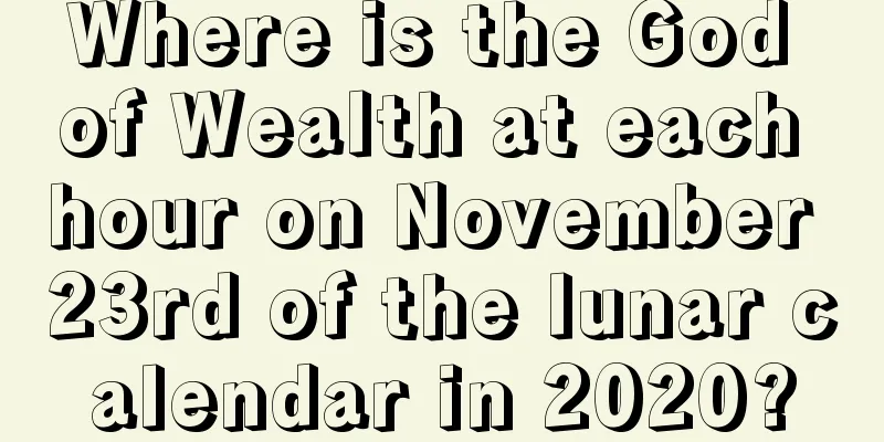 Where is the God of Wealth at each hour on November 23rd of the lunar calendar in 2020?
