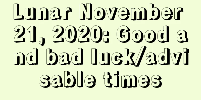 Lunar November 21, 2020: Good and bad luck/advisable times