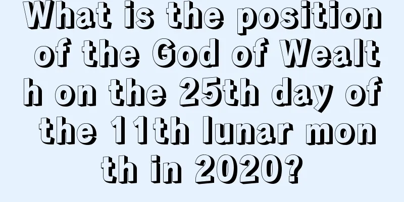 What is the position of the God of Wealth on the 25th day of the 11th lunar month in 2020?