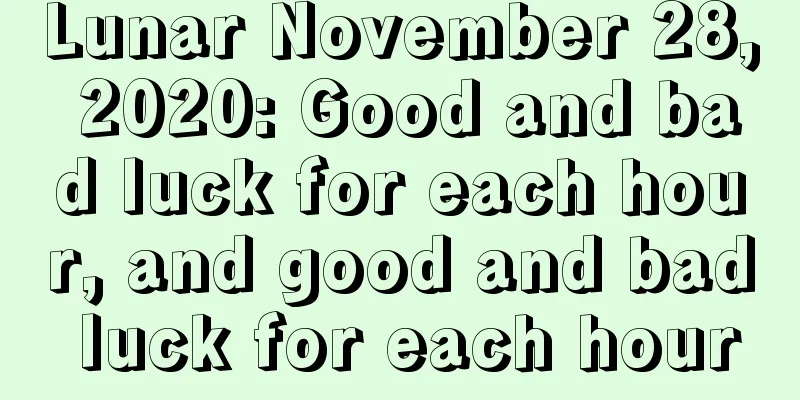 Lunar November 28, 2020: Good and bad luck for each hour, and good and bad luck for each hour