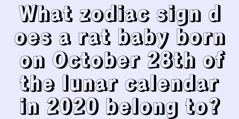 What zodiac sign does a rat baby born on October 28th of the lunar calendar in 2020 belong to?