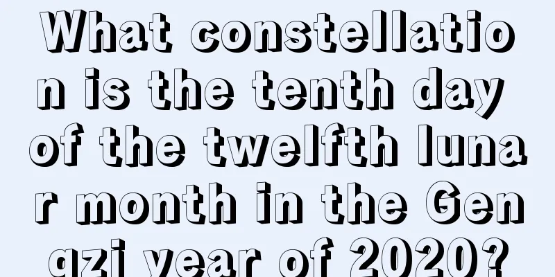 What constellation is the tenth day of the twelfth lunar month in the Gengzi year of 2020?
