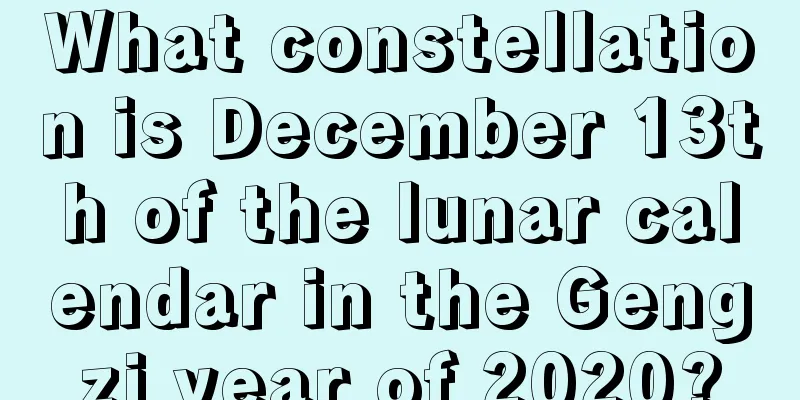 What constellation is December 13th of the lunar calendar in the Gengzi year of 2020?