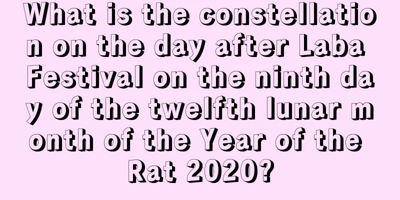 What is the constellation on the day after Laba Festival on the ninth day of the twelfth lunar month of the Year of the Rat 2020?