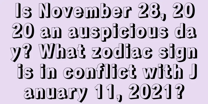 Is November 28, 2020 an auspicious day? What zodiac sign is in conflict with January 11, 2021?