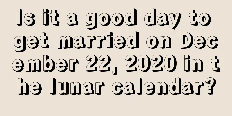Is it a good day to get married on December 22, 2020 in the lunar calendar?