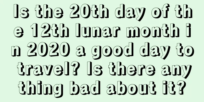Is the 20th day of the 12th lunar month in 2020 a good day to travel? Is there anything bad about it?