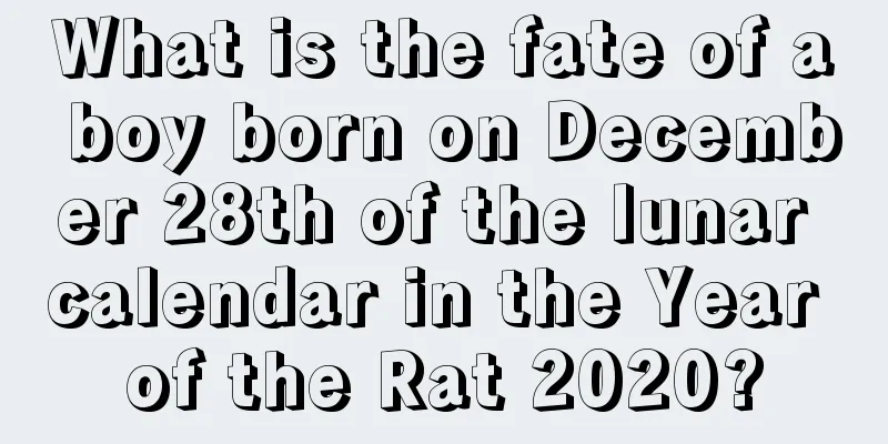 What is the fate of a boy born on December 28th of the lunar calendar in the Year of the Rat 2020?