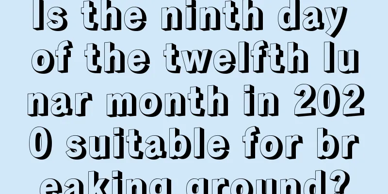 Is the ninth day of the twelfth lunar month in 2020 suitable for breaking ground?