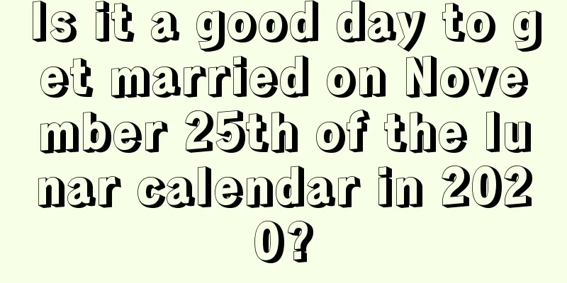 Is it a good day to get married on November 25th of the lunar calendar in 2020?