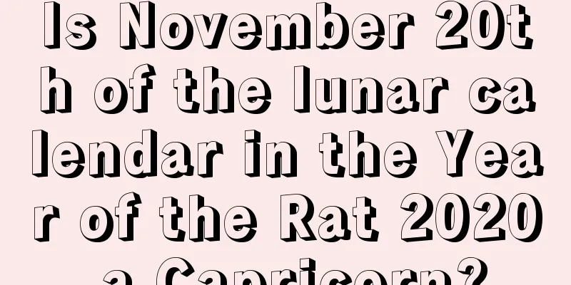 Is November 20th of the lunar calendar in the Year of the Rat 2020 a Capricorn?