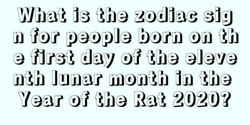 What is the zodiac sign for people born on the first day of the eleventh lunar month in the Year of the Rat 2020?