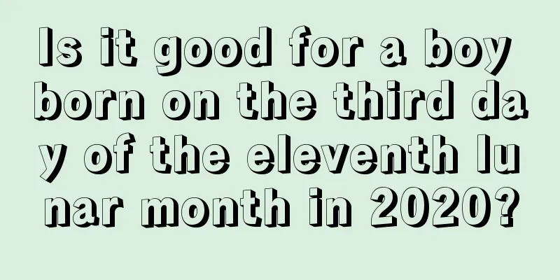 Is it good for a boy born on the third day of the eleventh lunar month in 2020?