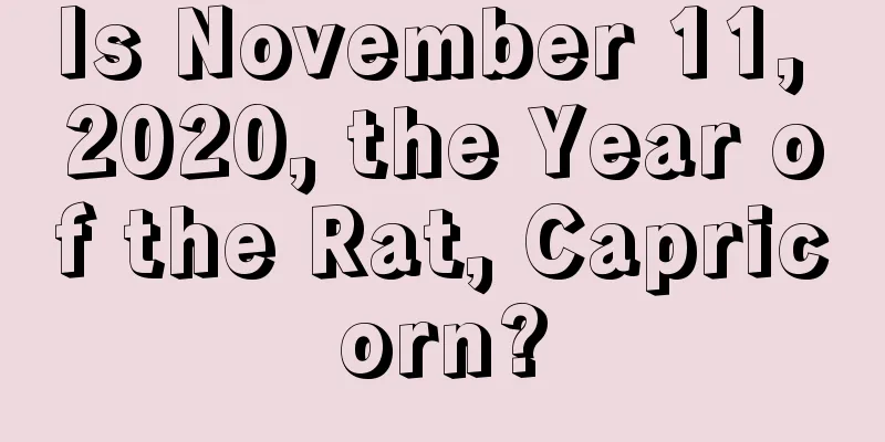 Is November 11, 2020, the Year of the Rat, Capricorn?