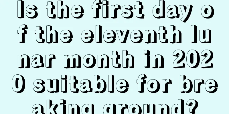 Is the first day of the eleventh lunar month in 2020 suitable for breaking ground?